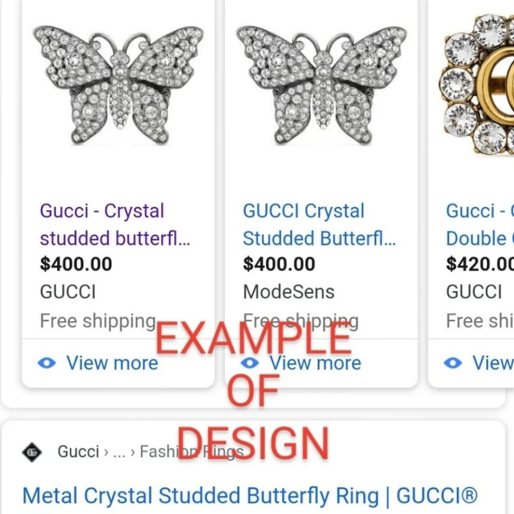 5⭐️ Rated Swarovski Butterfly Ring ~  NWOT